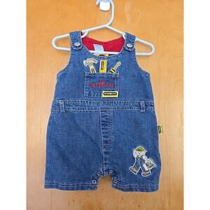 Vintage Stanley Kids Jr Carpenter Overalls Size 12 Mos Jean